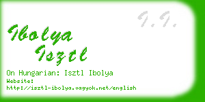 ibolya isztl business card